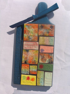 Recycled  Bread/cheese Board made into a Mosaic Piece BR101