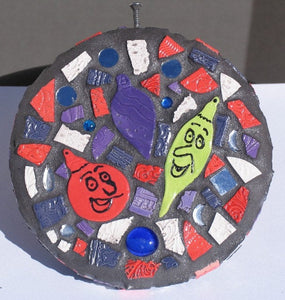 Christmas Circle Mosaic Handmade Gazing Ball G219