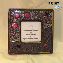 Load image into Gallery viewer, Purple Beauty Tempered Glass Handmade Mosaic Picture Frame - FR107

