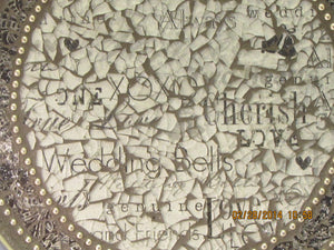 Wedding Mosaic Tray Handmade Mosaic Silver Tray TR109
