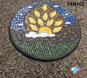 Mosaic Table top or Wall hanging for your Patio  TAB102