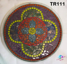 Load image into Gallery viewer, Pretty in Colors  Mosaic Tray Handmade Mosaic Great for your home TR111
