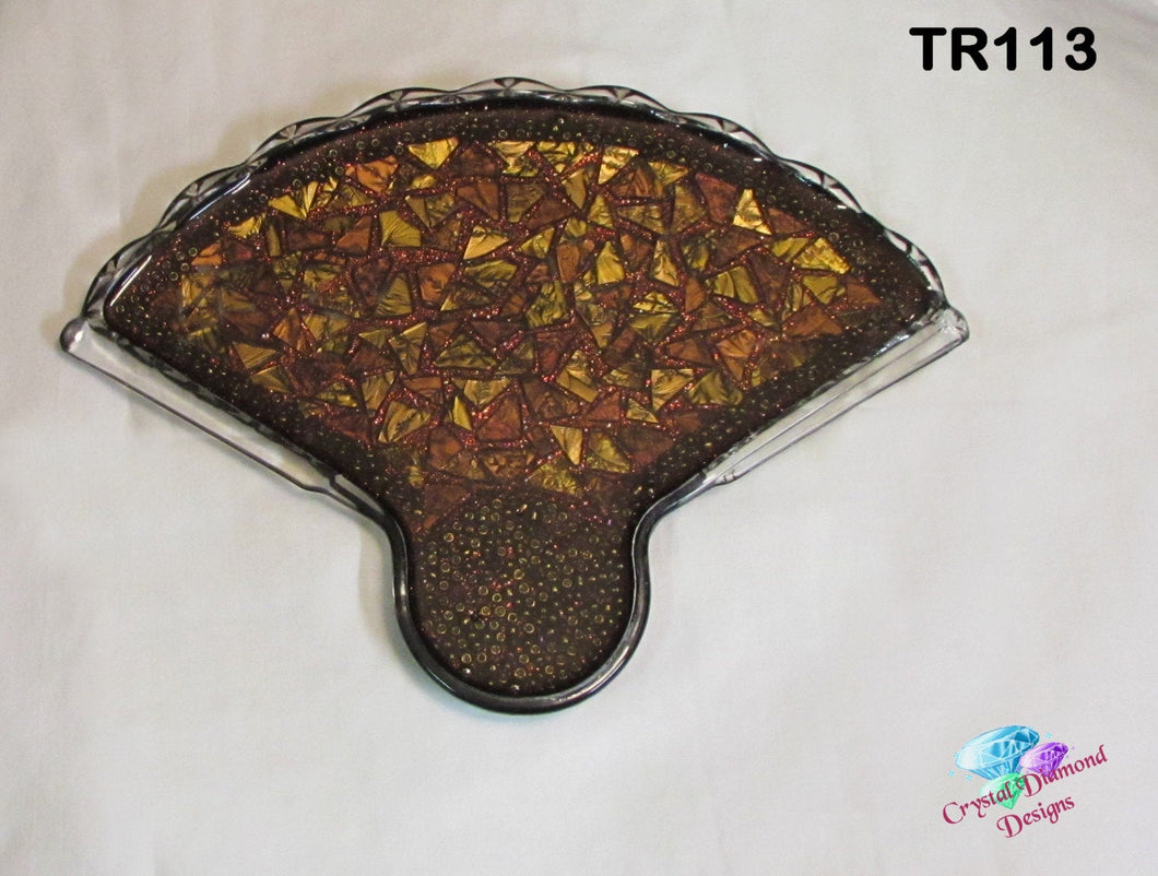 Mosaic  Fan Trivet for Bedroom or Kitchen HandmadeTR113